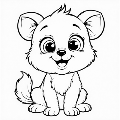 Cute Animals Coloring Page