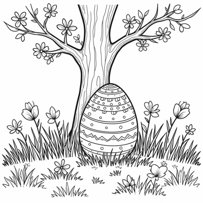 A Blackfoot Easter Egg Coloring Page