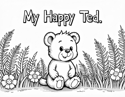 The Words My Happy Ted On The Principal Of Page A... Coloring Page