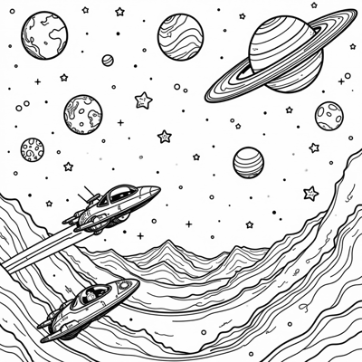 Great Galaxy Coloring Page
