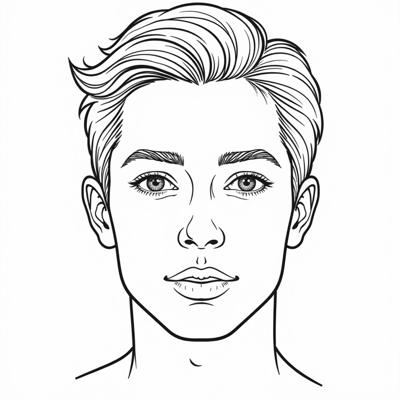 Human Face Coloring Page
