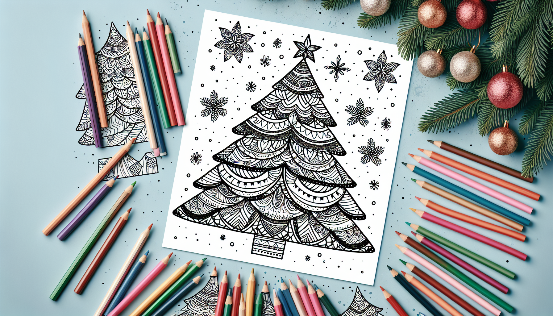 16 Christmas Tree Coloring Pages