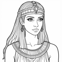 Cleopatra Gazed Power In Silence Coloring Page