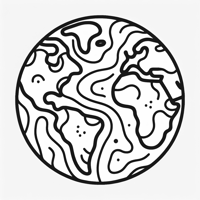 Cross With Earth Coloring Page
