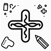 Cross With Hot Dog Coloring Page