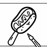 Hot Dog With Lollipop Coloring Page
