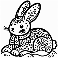 Rabbit Coloring Page