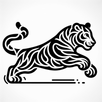 Running With Tiger Coloring Page