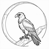 Vulture Circled Above Shadows Looming Coloring Page