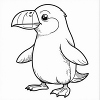 A Creative Penguin Coloring Page