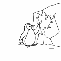 A Creative Penguin Coloring Page