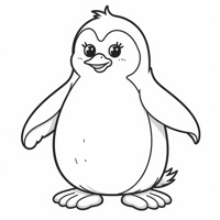 A Creative Penguin Coloring Page