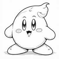 A Spicy Kirby Coloring Page