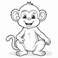 Monkey Coloring Page