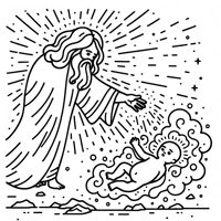 Adams Creation Coloring Page