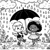 Rainy Day Fun Coloring Page