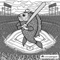 Fish Finals Showdown Coloring Page