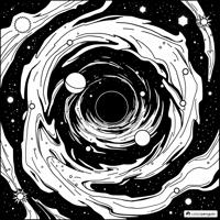 Supermassive Black Hole Coloring Page