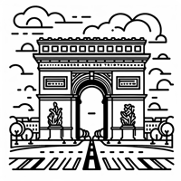 Arc De Triomphe Coloring Page