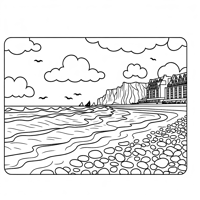 Normandy Beach Coloring Page
