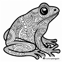 A Big Frog Coloring Page