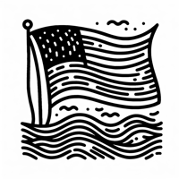 American Flag Coloring Page