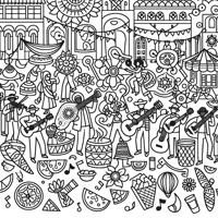 Party In The USA Coloring Page