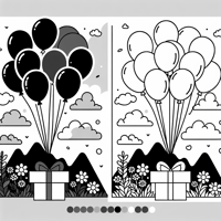 Patriotic Balloons Coloring Page