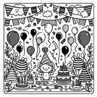 Red White And Blue Decorations Coloring Page