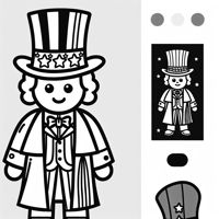 Uncle Sam Coloring Page