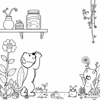 Lion On Tiptoes Reaching For Slime Coloring Page