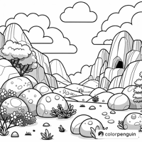 Rocky Mountain Adventure Coloring Page