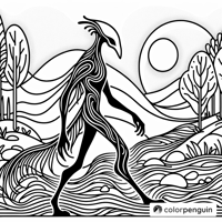 The Riverwalker Coloring Page