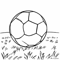 Simple Soccer Ball Coloring Page