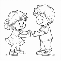 A Classic Storybookstyle Blackandwhite Line Art... Coloring Page