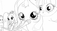 Three Cartoon Characters Are In The Image One Is A... Coloring Page