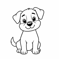 Picture Of A Dog Coloring Page
