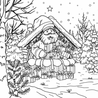 Generate Me An Image Of Santa Clauss Bag Full Of... Coloring Page