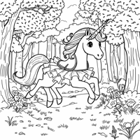 A Unicorn In A Tutu And Vest Dancing Like A... Coloring Page