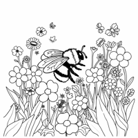 Bumblebee Coloring Page