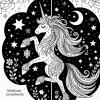 A Dancing Unicorn Coloring Page