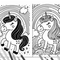 A Unicorn With A Rainbow Coloring Page