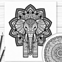 Elephant Mandala Coloring Page