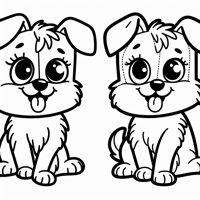 A Cute Dog Coloring Page