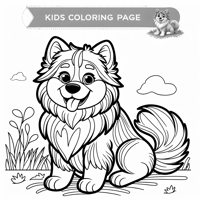 A Beautiful Dog Coloring Page