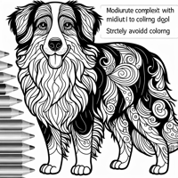 A Beautiful Dog Coloring Page