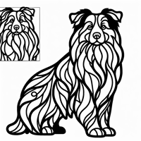 A Beautiful Dog Coloring Page