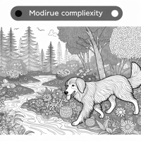 A Beautiful Dog In Nature Coloring Page
