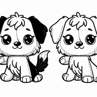 A Cute Dog Coloring Page