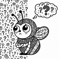 Overthinking Bumblebee Coloring Page